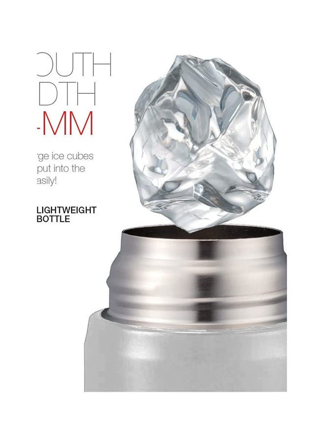 Peacock زجاجة مياه رياضية من Onetouch معزولة من الفولاذ المقاوم للصدأ ومضادة للتسرب Akm55 550 مل رمادية - Image 3