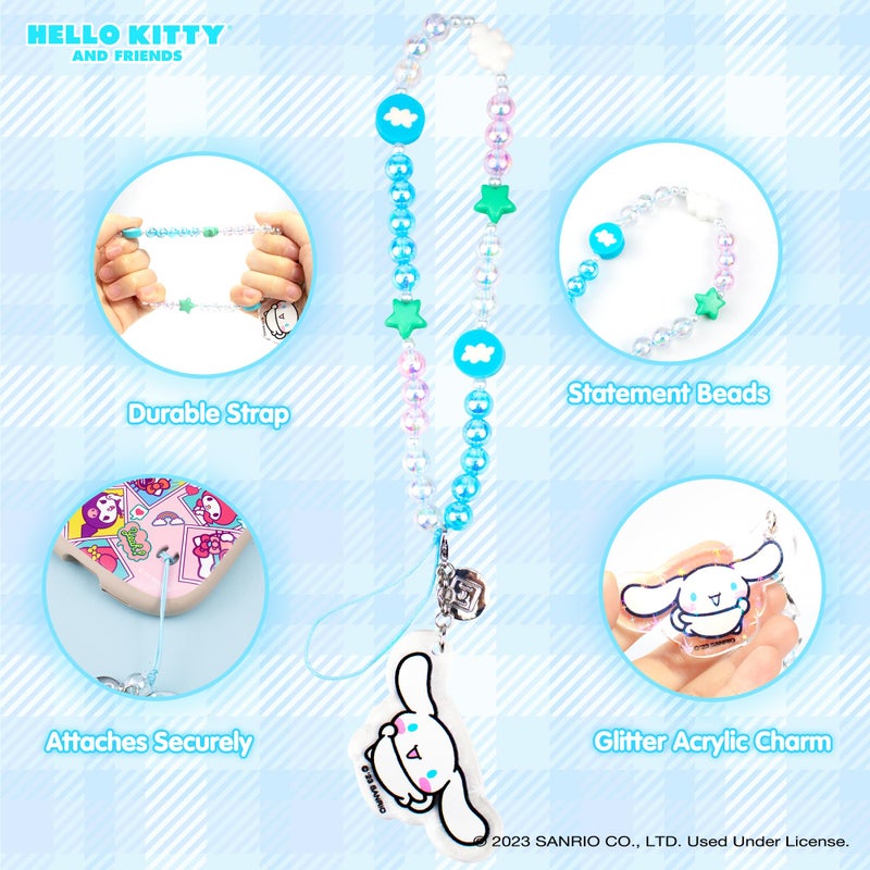 iFace Hello Kitty and Friends Beaded Wristlet Universal Phone Charm Strap - Cute Wrist Chain Lanyard Aesthetic Decor Strap for Cell Phone Camera Keys AirPods Keychains â€“ Cinnamoroll - Image 2
