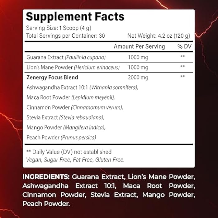 BloomBoost Guarana Powder 1,000mg Per Serv - Lion’s Mane, Ashwagandha, Maca,... Natural Caffeine Energizer, Brazilian Herbal Extract, Bulk Superfood, Vegan Friendly, & Non-GMO - 4.2oz (30 Servings) - Image 2