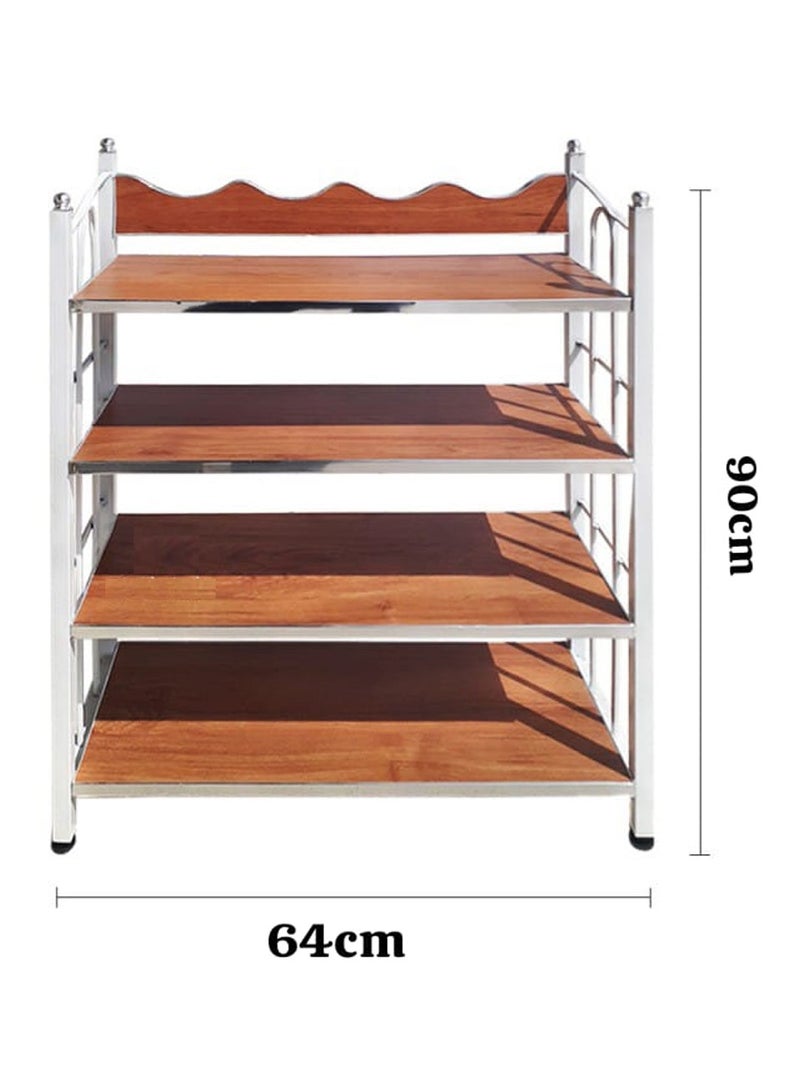 DubaiGallery Shoe Rack,Multi-Tier Standing Shoes Storage Organizer Creative Household Racks Multi-Functional Simple Shoe Shelf Personality Art Fashion Shoe Cabinet Happy - Image 2