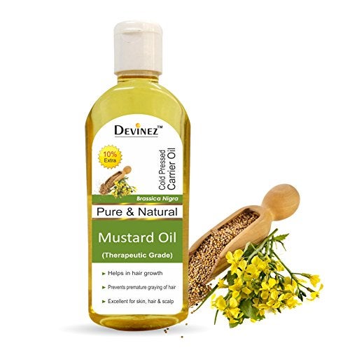 Devinez Mustard Oil, 110ml x 2-100% Pure, Natural, Undiluted, Therapeutic Grade Coldpressed Oil For Hair & Skin Care - Image 2