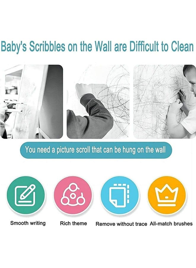 Muyixin قطعتان من ورق التلوين لرسم الأطفال مع 24 قلمًا ملونًا - Image 3