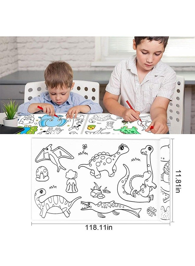 Muyixin قطعتان من ورق التلوين لرسم الأطفال مع 24 قلمًا ملونًا - Image 2