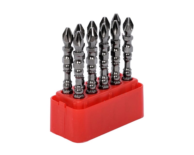 JPT Two Sided Magnetic Screwdriver Bit Set | S2 High Torque Alloy Steel | PH2 Power Drill Double End | 10 Bits Set - Image 2