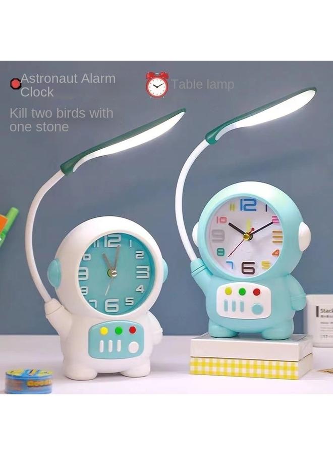 Bluejw New Astronaut Alarm Clock Table Lamp Integrated Cartoon Clock Ornament Student Wake-up Artifact Learning Bedside LED Light - Image 2