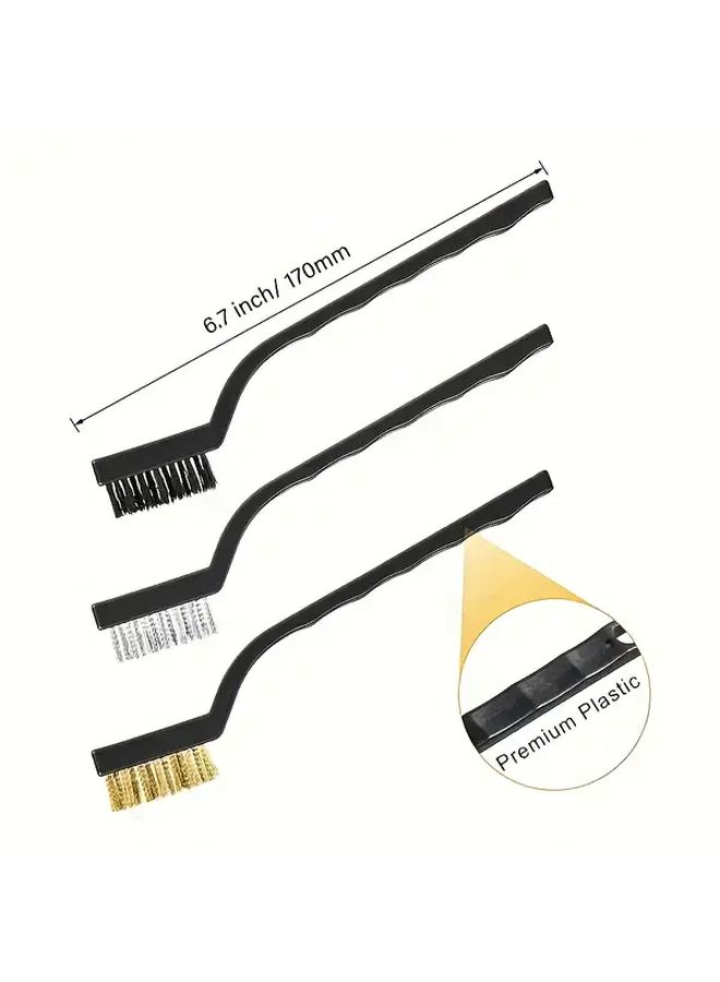 6pcs Professional Steel Wire Brush Set For Cleaning Slag And Rust Removal - Image 2