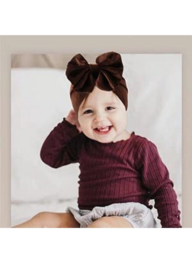 WHISKET Band Velvet Headband Bows Turban Head Wrap Hair Bands For Baby Girls Toddlers And Girls [Pack Of 2] Multicolor - Image 4