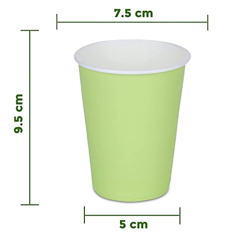 SANWALSA [250 ml, 100 Count, Multicolor Disposable Color Paper Cups | Rainbow Paper Cup for Wedding, Party, Picnic, Travel | Ideal for Tea, Coffee, Juice & Water - Image 2
