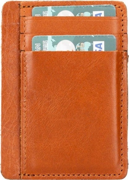 BOULETTA Parma Leather Card Holder Rst2 Tan - Image 1