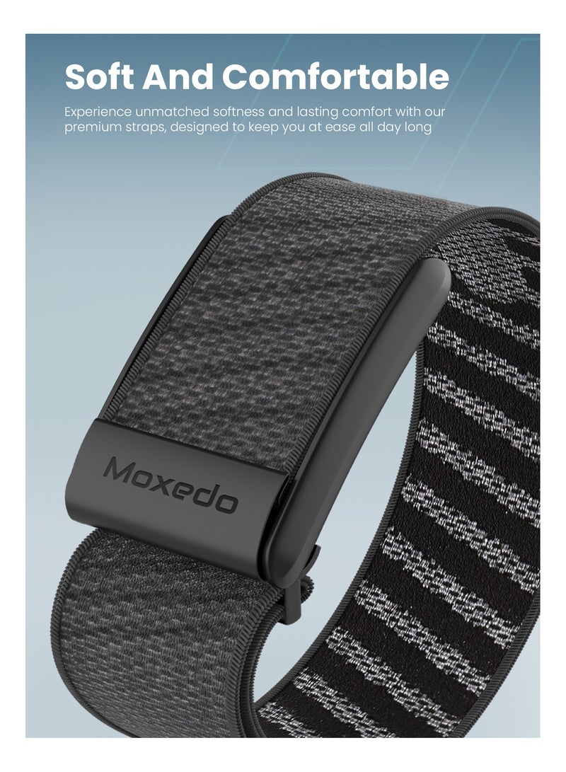 Moxedo Moxedo Fit-Weave Nylon Braided Band - Gray Black  - Image 3