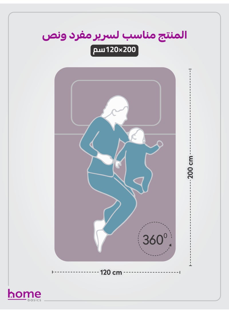 Donetella Bedding Fitted Sheet - Fits 120x200 Cm Bed For Twin Bed 2 Pcs (1 Fitted Sheet and 1 Pillowcase) - 30 Cm Deep Pocket - Solid Bed Sheet - Image 2