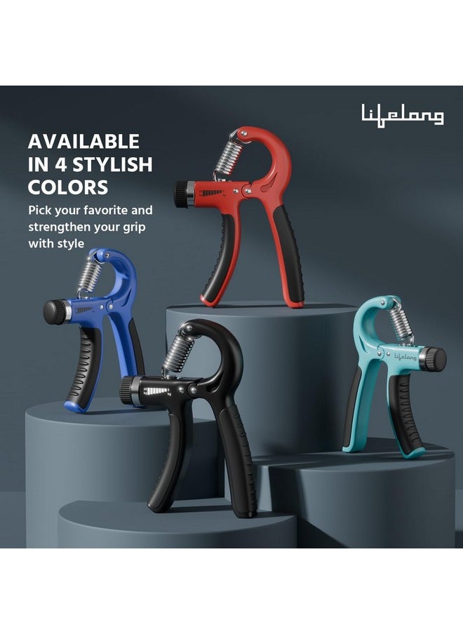 Lifelong Hand Gripper - Hand Grip For Men & Women - Adjustable Resistance 5-60Kg -Forearm Strengthener - Physiotherapy Equipment For Hand-Forearm Gripper - Gym Accessories For Finger Exercise (Black)  - Image 3