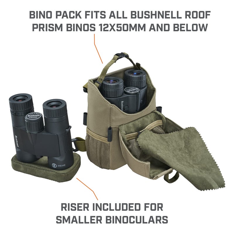 Bushnell Vault Binoculars Pack, Rugged Carrying Case for Outdoor Enthusiasts with Water-Resistant Design and Multiple Pockets, Slate Green - Image 5
