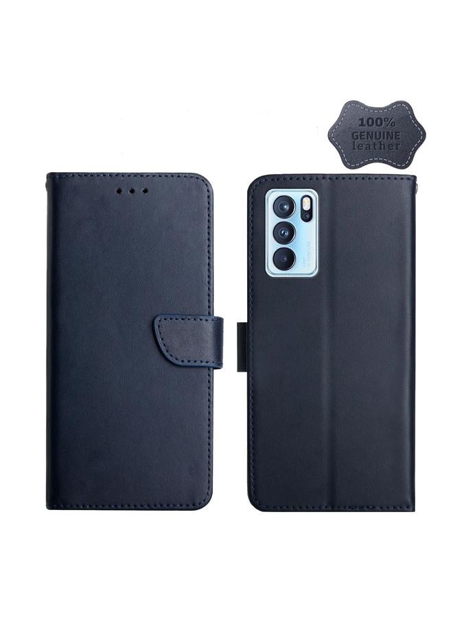 S-TOP Case For OPPO Reno6 Pro 5G Genuine Leather Fingerprint-proof Horizontal Flip Phone Case - Image 1