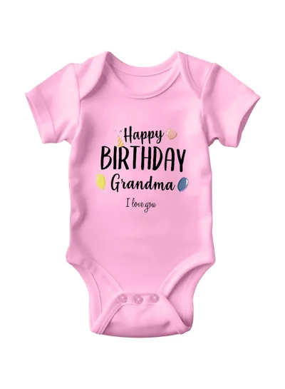 Matching Family Outfits Happy Birthday Grandma Baby Vest Bodysuit – Funny Baby Gift for Grandma’s Birthday – Unisex Cotton Outfit for Boys and Girls – Soft, Comfortable, Newborn to 24 Months – Baby Shower Clothing Idea