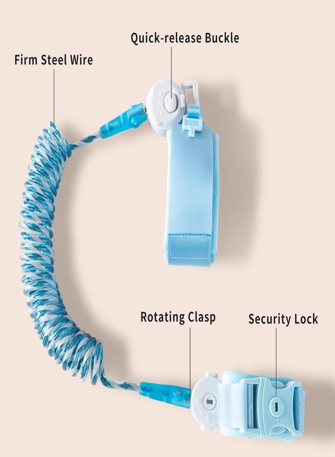 bearcouple Safety Anti Lost Wrist Link for Kids with Key Lock, Reflective Child Walking Harness, Kid Wrist Leash Autism Safe Bracelet for Boys & Girls Toddlers Leash for Supermarket Amusement Park Zoo Travel - Image 2