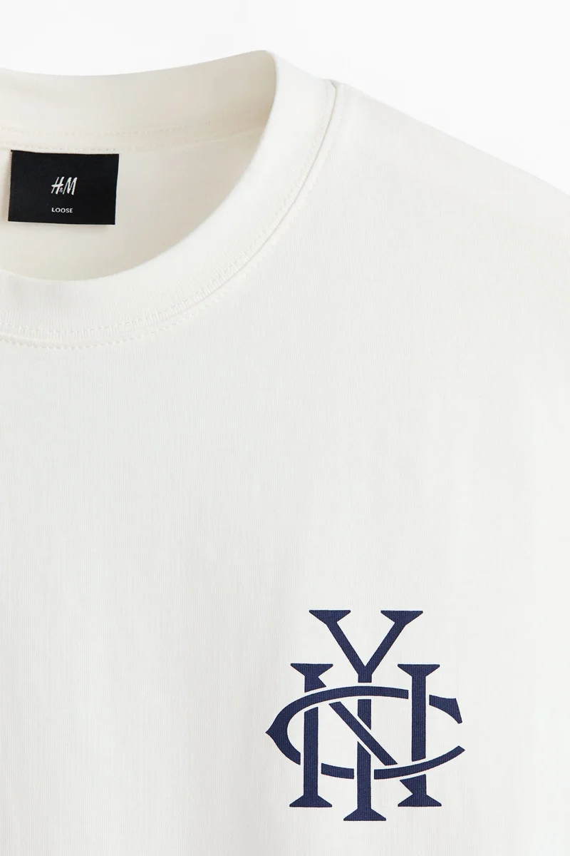 H&M Loose Fit Printed T-shirt