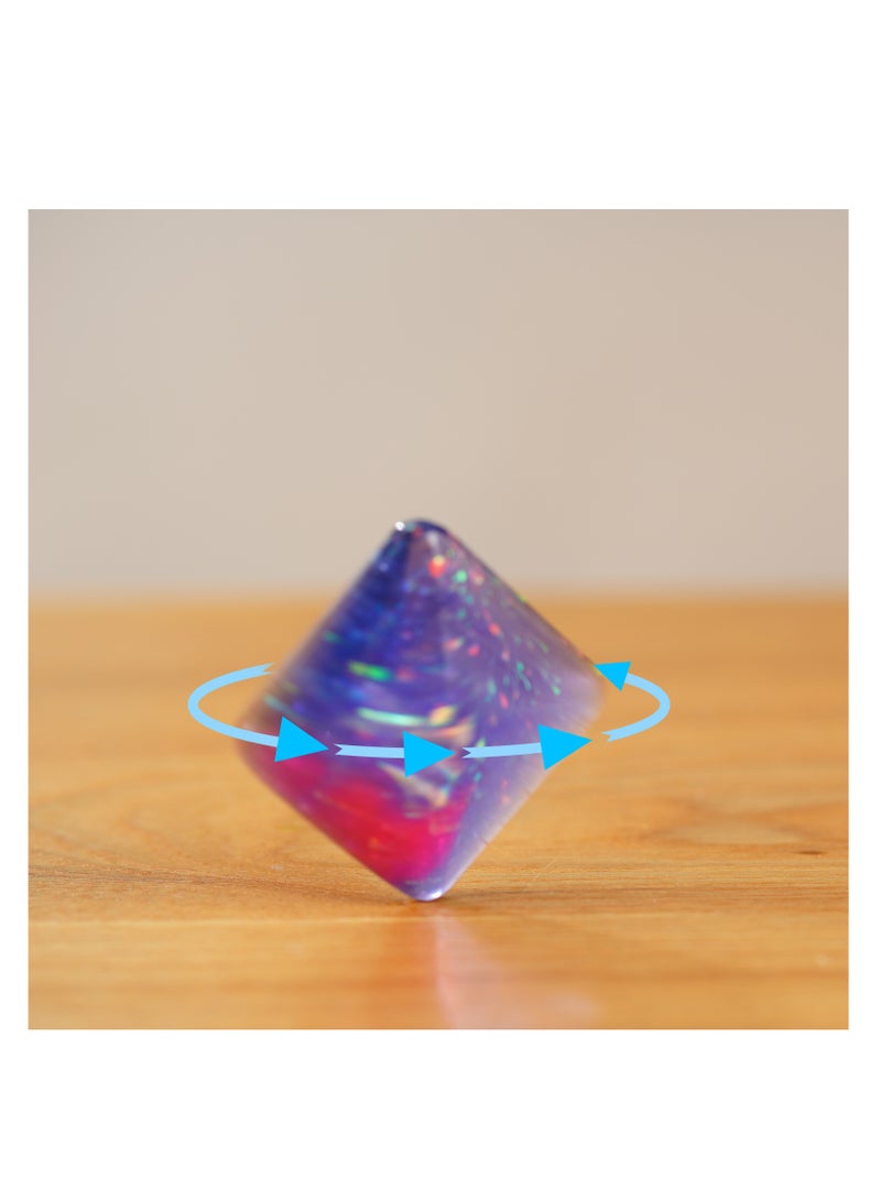 general Gleaming finger spinner desktop kinetic venting stress relief personalized trendy toy black technology - two spinners - Aurora + Eclipse, + two PU leather cases - Image 3