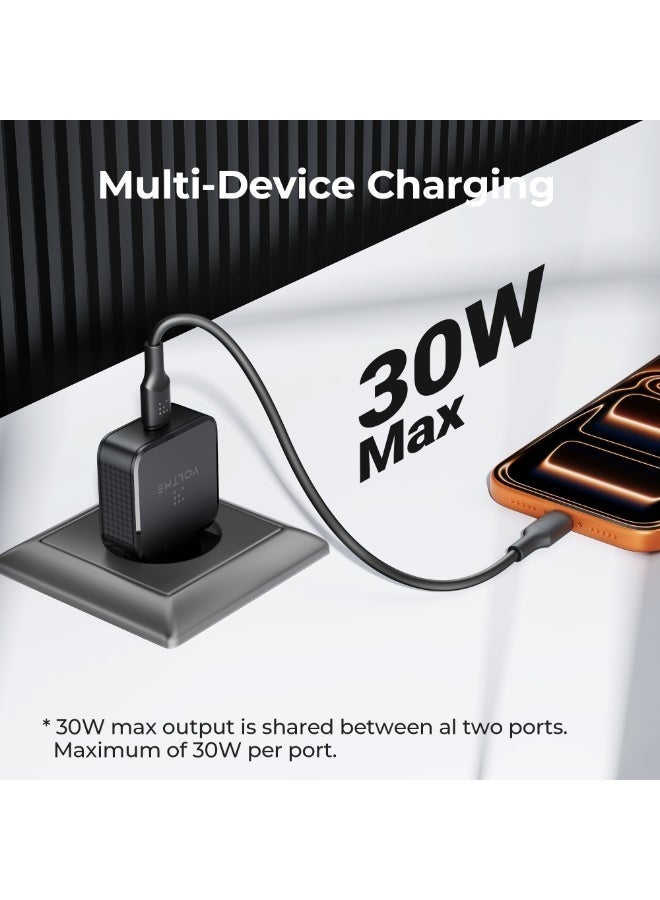 VOLTME Revo 30W Lite Ultrathin C Wall Charger - Black - Image 2
