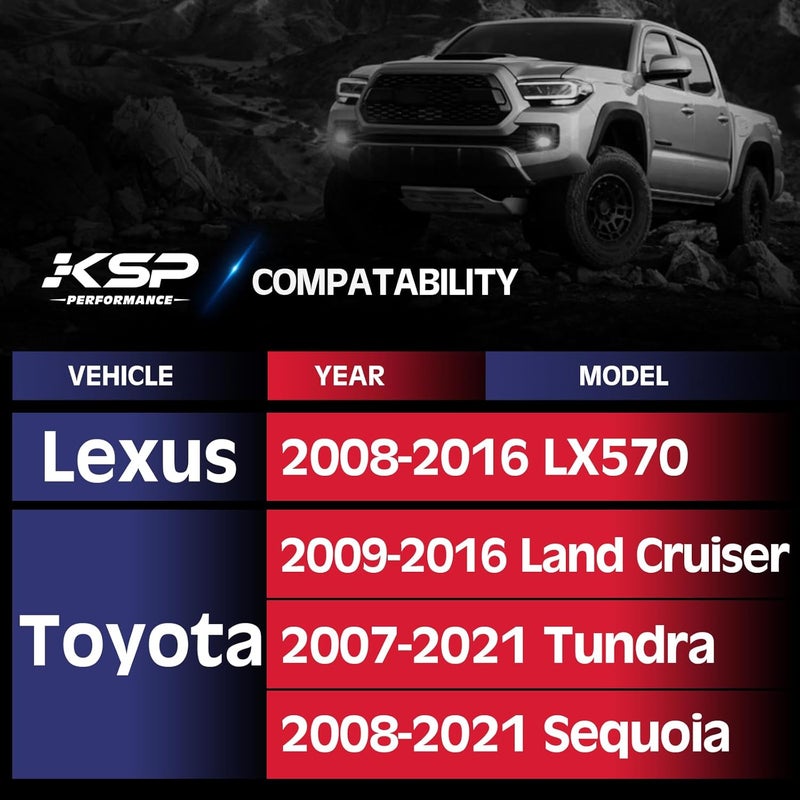 KSP PERFORMANCE KSP 5X150 Spacers Compatible with to-yo-ta Tundra 2007-2021/Sequoia 2008-2021/Land Cruiser 2009-2016, 1.25inch 5 Lug Wheel Spacers for Lexus LX570 2008-2016 with M14x1.5 Studs 110mm Hub Bore, 4 pcs - Image 3