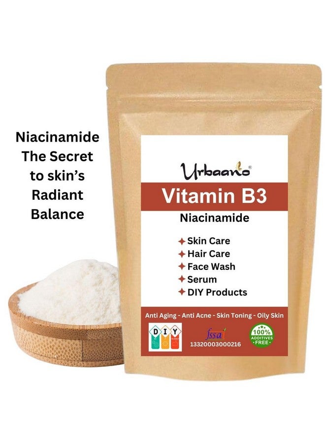 Urbaano herbal Niacinamide Powder (Vitamin B3) For Making Diy Cream, Serum & Skin Care. "Helps To Minimize Pores, Balance Oil Production, Wrinkles, Fine Lines" - Image 5