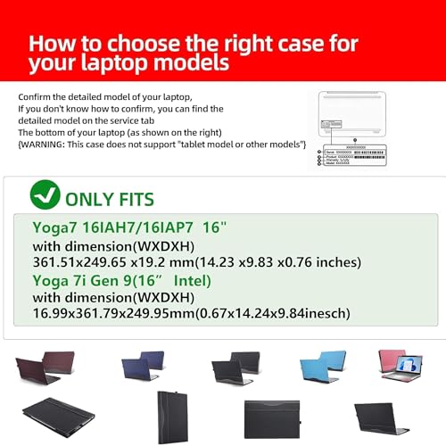 VEVOOD Laptop Case for 2023 Yoga 7i 16"| Yoga 7 16IRL8 /16IAH7/16IAP7 /16AHP9/16IM9 2-in-1 |15z-ds100/15-cn/15-dr1007TX/15-cp0053cl /15.6" Laptop Case (Grey) - Image 4
