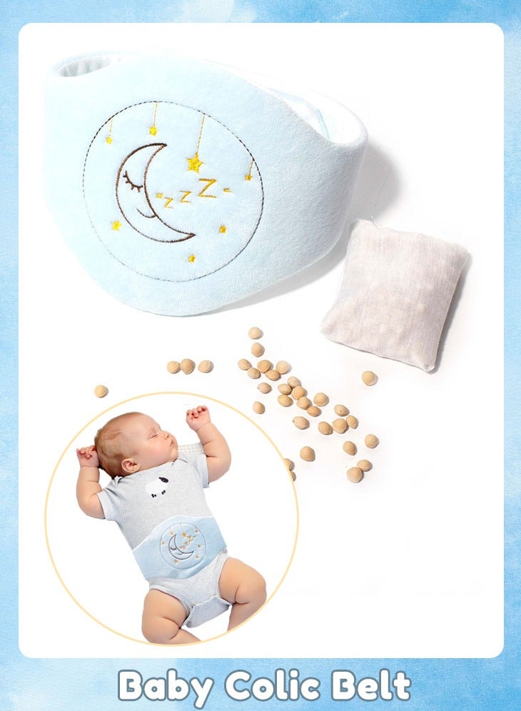 Baby Colic Belt, Baby Cherry Core Filled Baby Colic Treatment to Relieve Gases and Bloating, Reusable Warm Compress for Newborns & Infants