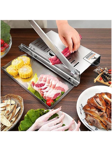 Home Use Manual Meat And Vegetable Slicer Machine Slicer Tool Silver