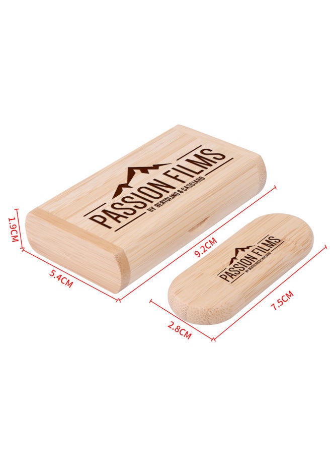 JASTER Wooden USB 3.0 USB Disk 128GB Large Capacity Mobile Phone USB Disk Creative Printable Engraving Graduation Gift-Colour:Maple Flip Usb Drive 2.0-Capacity:128GB - Image 3
