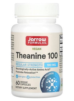 jarrow formulas Theanine 100, 100 mg, 60 Veggie Capsules  - Image 1