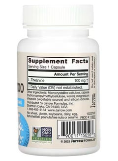 jarrow formulas Theanine 100, 100 mg, 60 Veggie Capsules  - Image 2