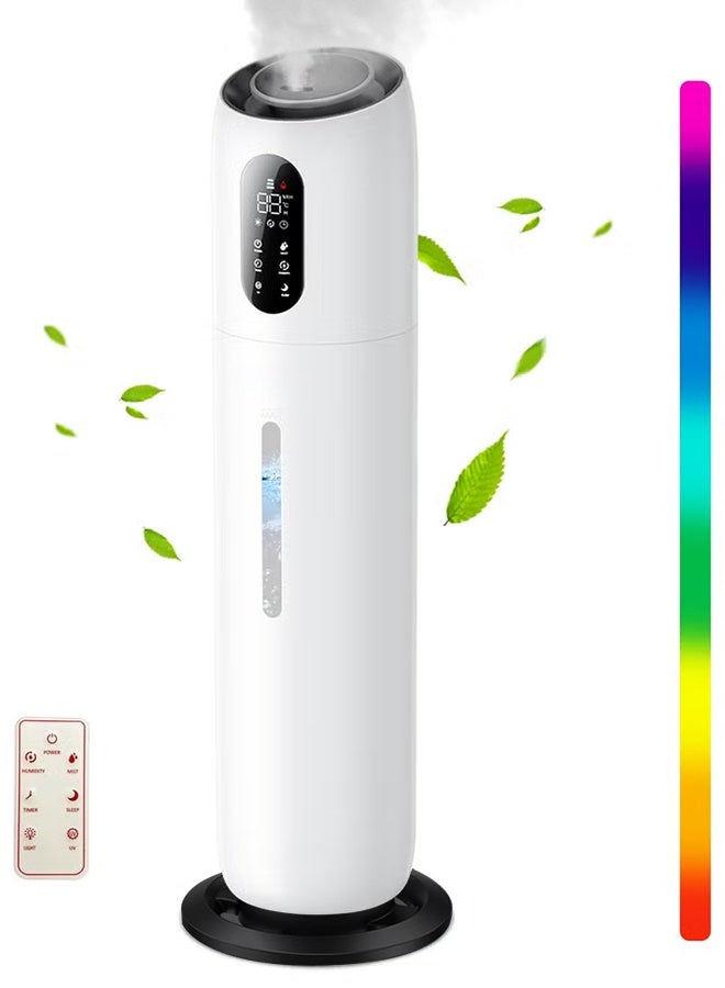 XiuWoo Humidifiers for Bedroom Large Room 9L Ultrasonic Cool Mist Humidifier Top Fill with 360°Nozzle,Sleep Mode, Auto Shut-Off, Remote & Touch Control Large Humidifier for Baby, Home, Office, White - Image 1