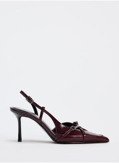 Zara HEELED SHOE WITH STRAP AND BUCKLE  - Image 1