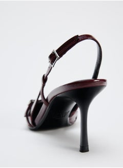 Zara HEELED SHOE WITH STRAP AND BUCKLE  - Image 3