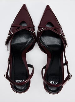 Zara HEELED SHOE WITH STRAP AND BUCKLE  - Image 4