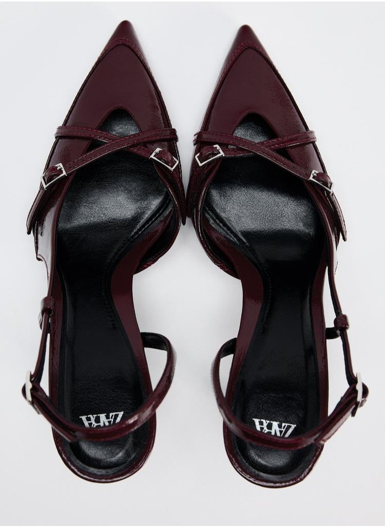 Zara HEELED SHOE WITH STRAP AND BUCKLE  - Image 4