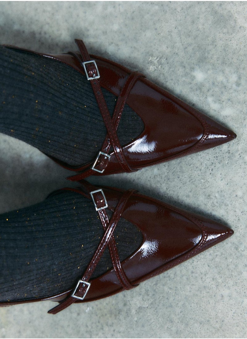 Zara - HEELED SHOE WITH STRAP AND BUCKLE - Image 1