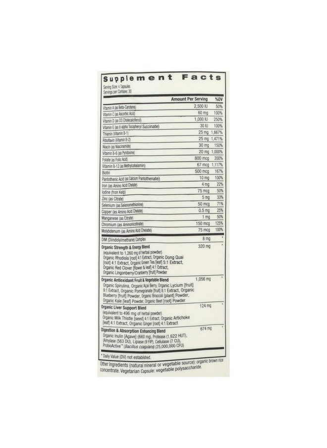 Rainbow Light Women Organic Multi 120Capsules  - Image 3