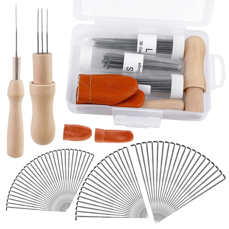 Mayboos 74 Pcs Needles Wool Felting Needles Tools Needle Felting Supplies Felting Tools Needle Felting Tool with 3 Sizes Felting Needles for Beginner Professional - Image 1