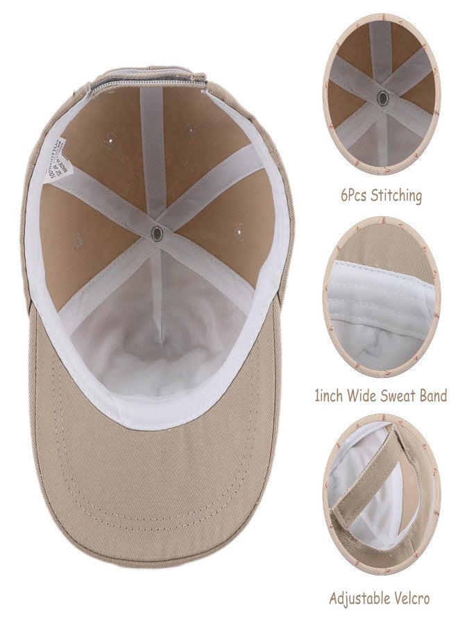 Zsedrut Baby Baseball Cap Toddler Boys Girls Sun Hat Kids Adjustable Cotton Caps Lightweight Trucker Hats (6-24M, Khaki Bear) - Image 3