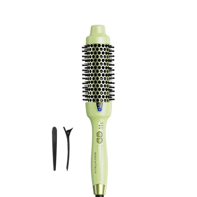 Wavytalk Thermal Brush, 1.5 Inch Blowout Express Ionic Thermal Round Brush Creates Blowout Look in 10 Minutes Makes Hair Shinier & Smoother, Dual Voltage (Lavender Purple) - Image 1