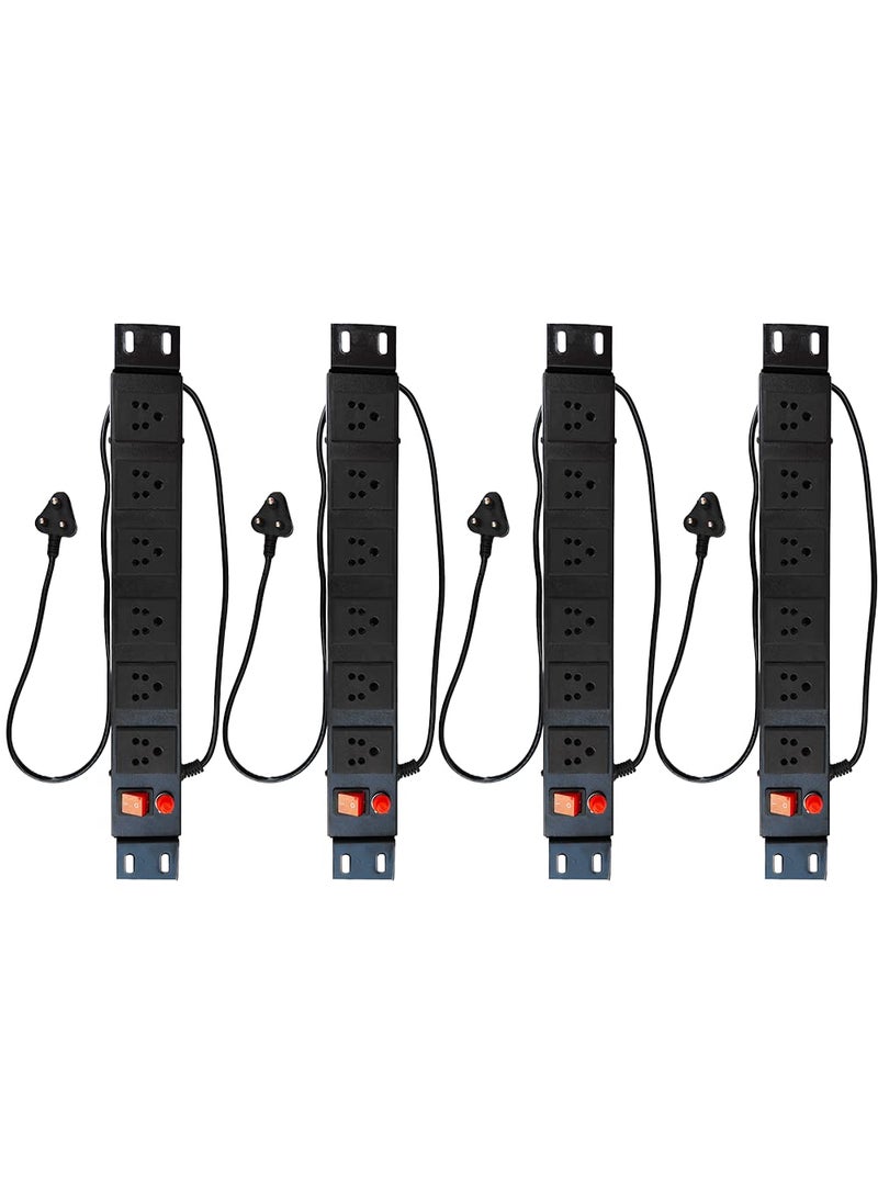 Generic KN Group India - Spike Guard, Extension Cord, Commercial and Household Purpose, Fuse Protector 6 Socket in 1 Switch Extension Board Desk with Power Cord -1.25 mtr - Black (Pack of 4)  - Image 5