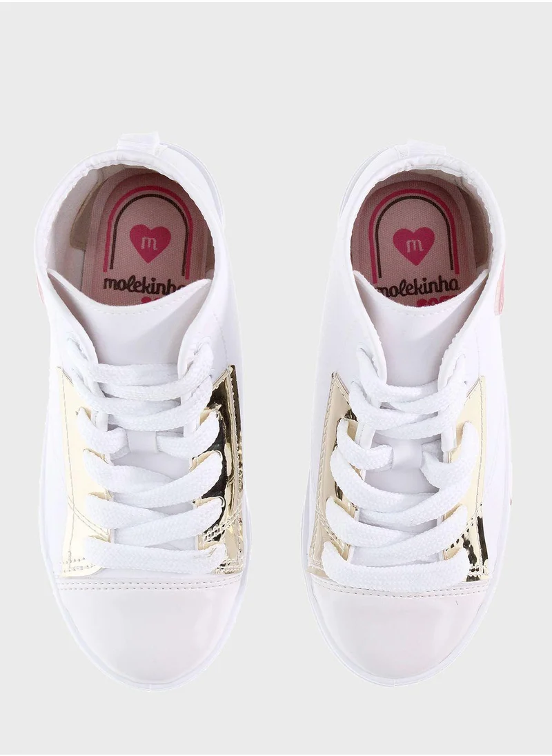 موليكينها Kids High Top Lace Up  Sneakers