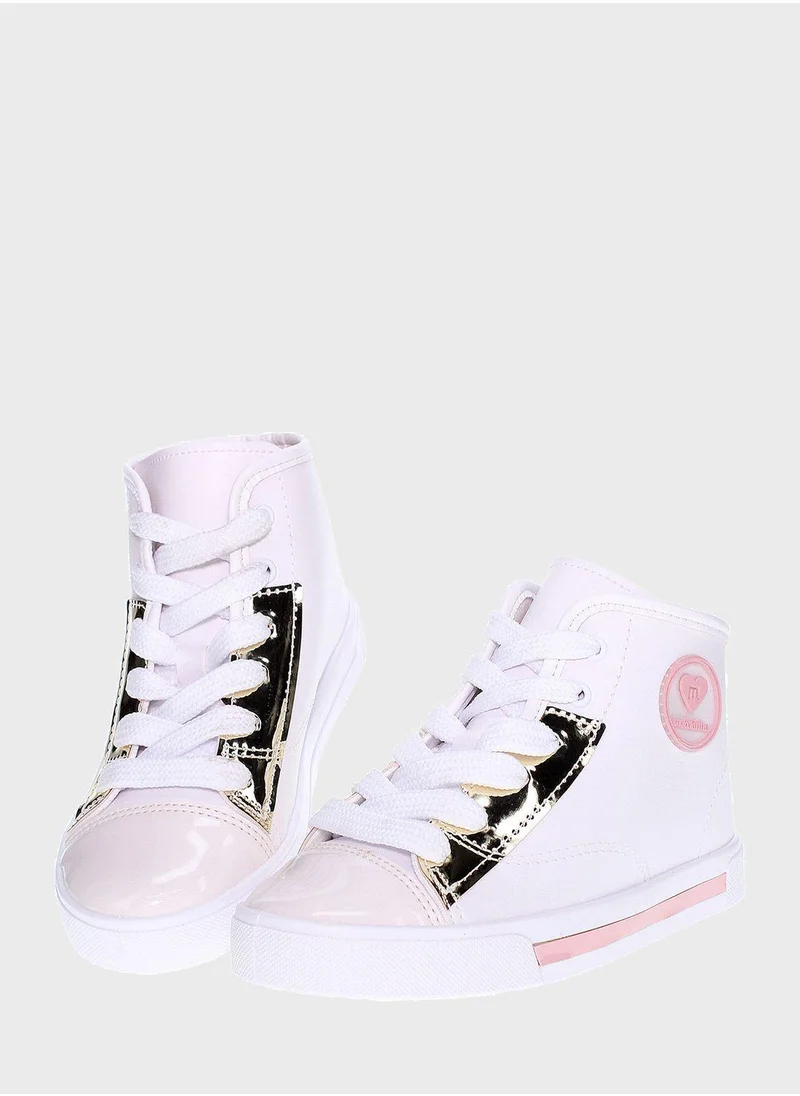 موليكينها Kids High Top Lace Up  Sneakers