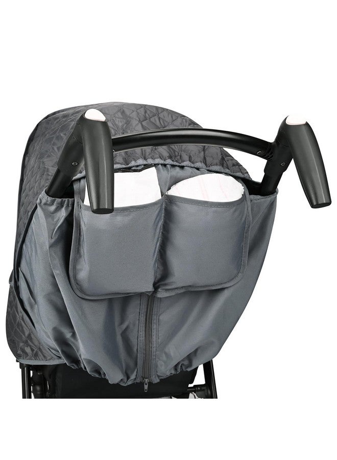 Bebamour Stroller Rain Cover,Universal Stroller Accessory,Waterproof,Windproof Protection,Protect from Dust Snow,Baby Travel Weather Shield (Dark Grey) - Image 3
