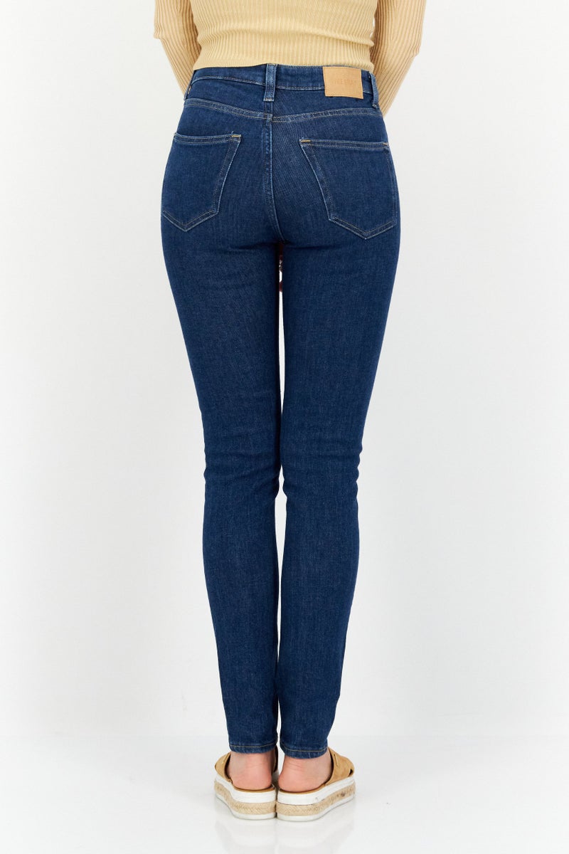 Weekday Women Skinny Fit Washed Stretchable Denim Jeans, Blue - Image 4