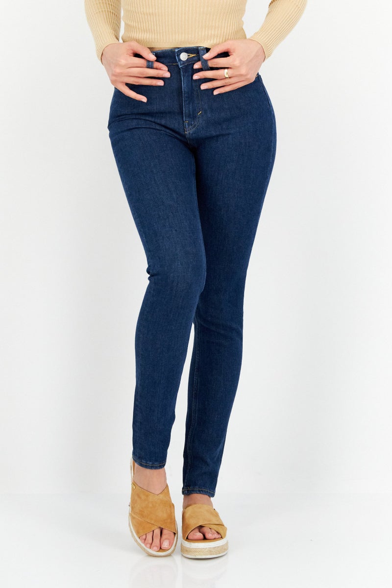 Weekday Women Skinny Fit Washed Stretchable Denim Jeans, Blue - Image 2