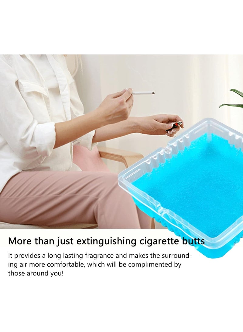 Disposable Ashtrays With Absorbing Balm, 30Pcs With Sand, Small Portative Holder for Quickly Extinguish Cigarette, Reduce Ash Raising, Outdoor (Blue) - Image 5