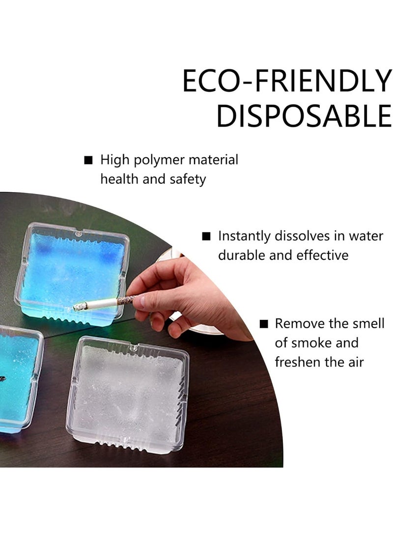 Disposable Ashtrays With Absorbing Balm, 30Pcs With Sand, Small Portative Holder for Quickly Extinguish Cigarette, Reduce Ash Raising, Outdoor (Blue) - Image 4