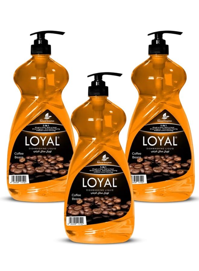 loyal 5 in 1 Dishwashing Liquid - Coffee Beans 3x1.5L